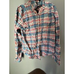 J Crew Shirt Mens Medium Long Sleeve Button Front Outdoors Lightweight Flannel